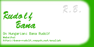 rudolf bana business card